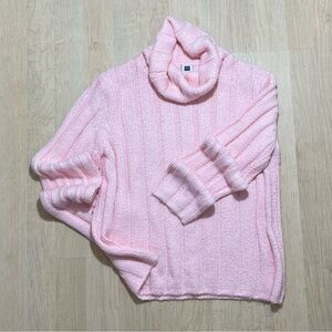 GAP Factory Pink Chunky Knit Turtleneck Sweater